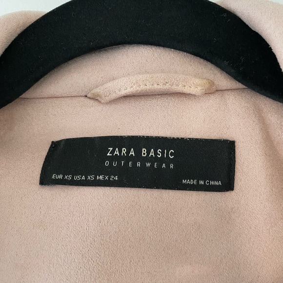 Zara Suede Moto Jacket - Pink - Size XS - Picture 5 of 5